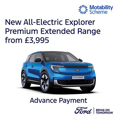 New Ford New All Electric Explorer Select on Motability