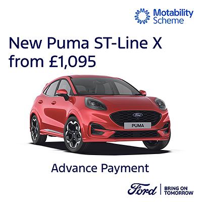 New Ford Puma ST-Line X on Motability