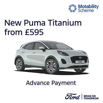 New Ford Puma Titanium on Motability