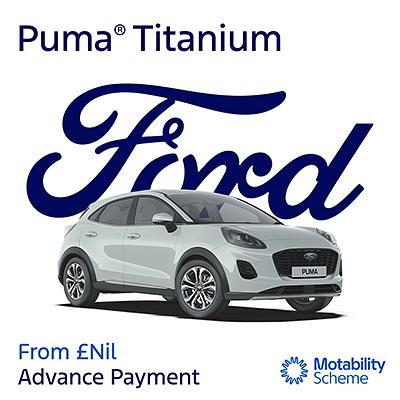 New Ford Puma Titanium on Motability