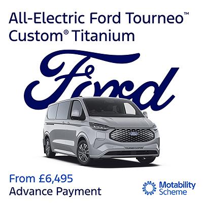 New Ford E-Tourneo Custom Titanium on Motability