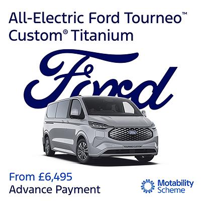 New Ford E-Tourneo Custom Titanium on Motability